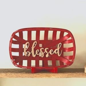 Tobacco Basket with Stand Blessed Wood